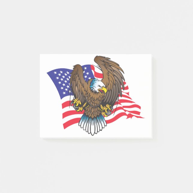 Eagle-and-Flagga Post-it Block (Framsida)