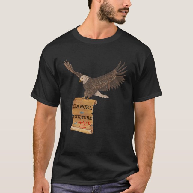 Eagle and Scroll Cancel Culture T Shirt (Framsida)