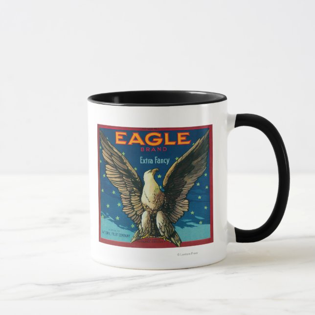Eagle Apple Låda-etikett Mugg (Höger)