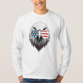 Eagle Art med amerikanska Flagga Sunglass T Shirt