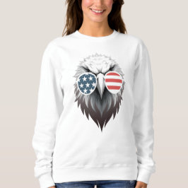 Eagle Art med amerikanska Flagga Sunglass T Shirt