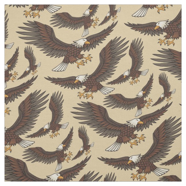 Eagle Attacker Mönster Tyg (Provkarta)