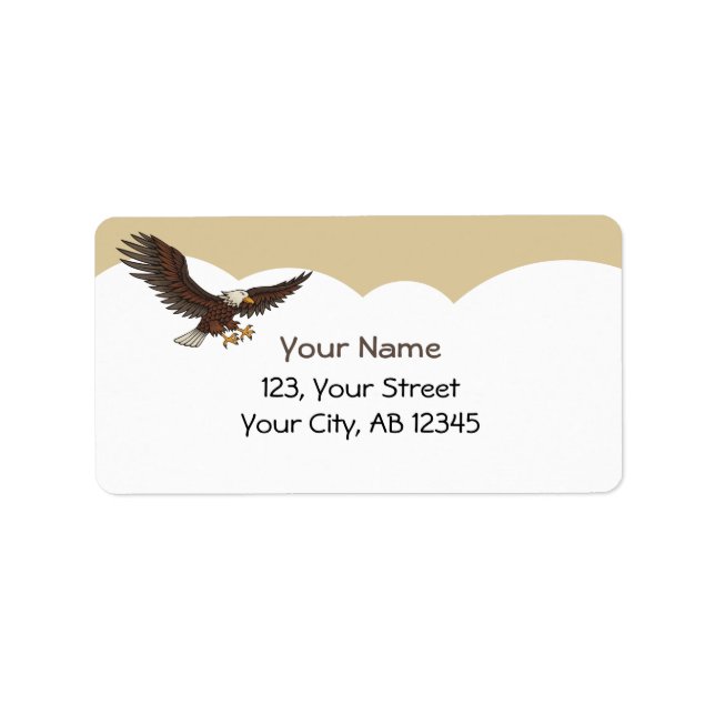 Eagle Attacking Adressetikett (Framsidan)