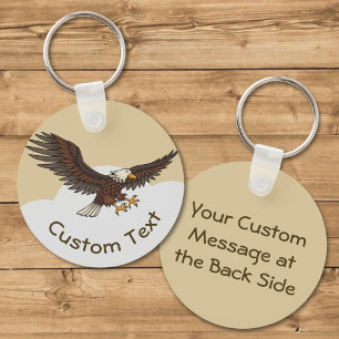 Eagle Attacking Keychain Nyckelring