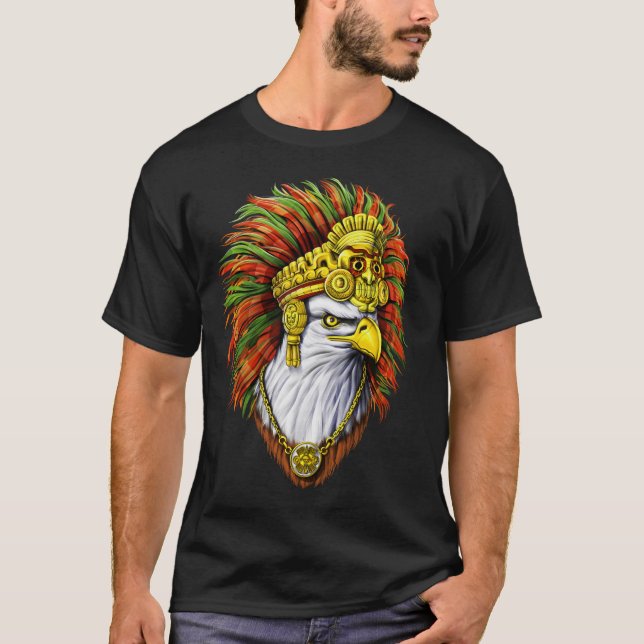 Eagle Aztec Warrior T Shirt (Framsida)