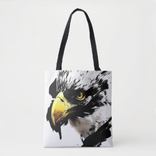 Eagle Bald Vild Natature Free Spirit Art Push Pain Tygkasse