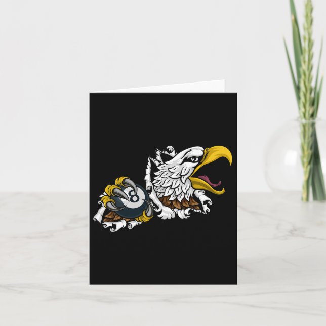 Eagle Bassäng 8 Boll Billiards Tecknad Kort (Framsida)