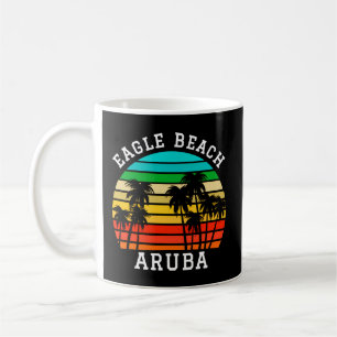 Eagle Beach Aruba Family Vacation Sunset Handflata Kaffemugg