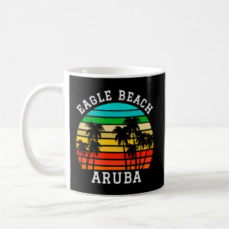 Eagle Beach Aruba Family Vacation Sunset Handflata Kaffemugg
