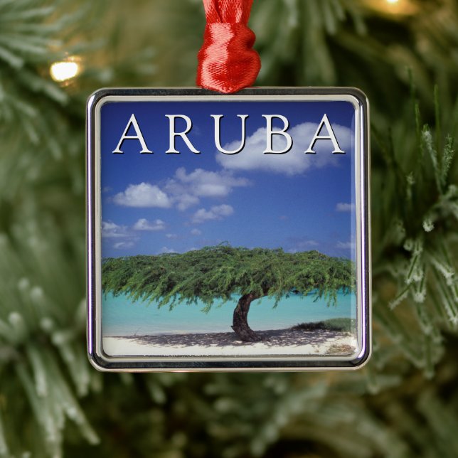 Eagle Beach | Karibien, Aruba Julgransprydnad Metall (Träd)