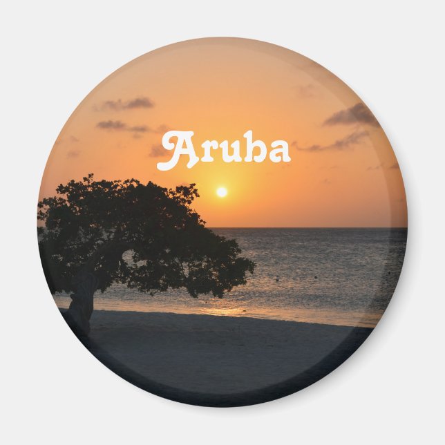 Eagle Beach Sunset Magnet (Framsidan)