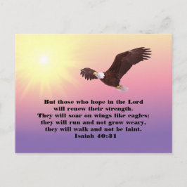Eagle Bible Verse Hope and Strength Postcard Vykort