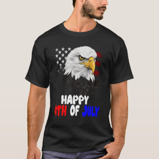 Eagle Bird 4:e juli Amerikanska Flagga Veterans Me T Shirt