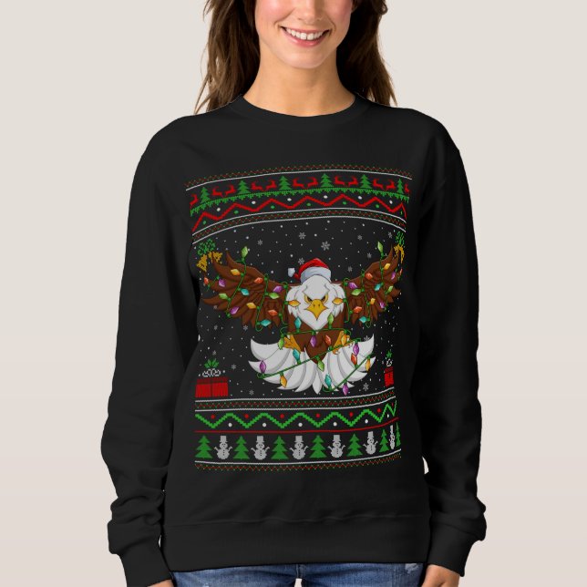 Eagle Bird Älskare Matching Ugly Eagle Jul T Shirt (Framsida)