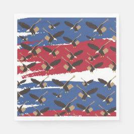 Eagle Bird USA Patriotic American Flagga Pappersservett