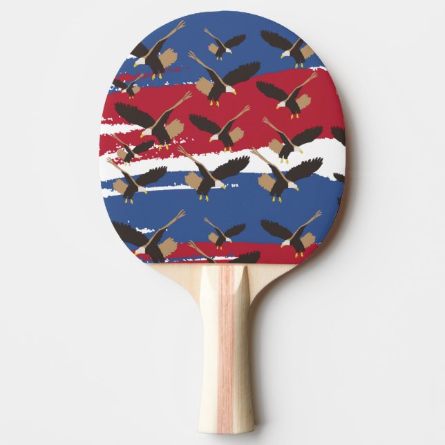 Eagle Bird USA Patriotic American Flagga Pingisracket (Framsidan)