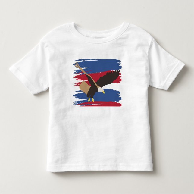 Eagle Bird USA Patriotic American Flagga T Shirt (Framsida)