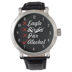 Eagle Birdie Par Alcohol Humor Armbandsur