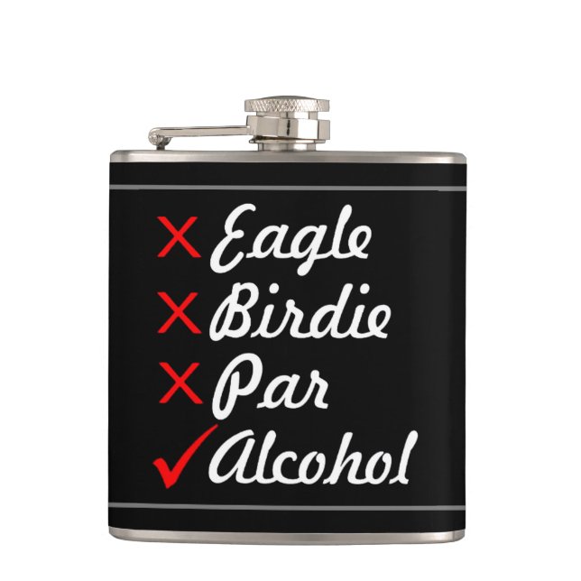 Eagle Birdie Par Alkohol Humor Fickplunta (Framsidan)