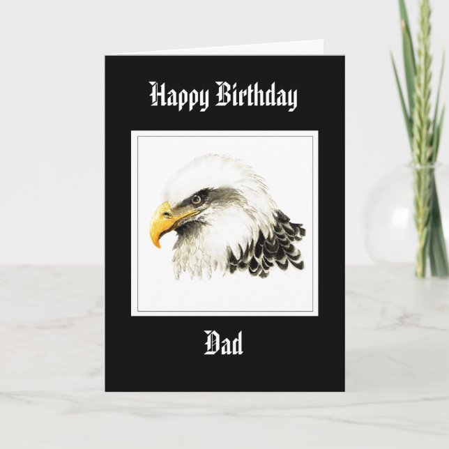 Eagle - Birthday Pappa, Funny Militär Kort (Framsida)