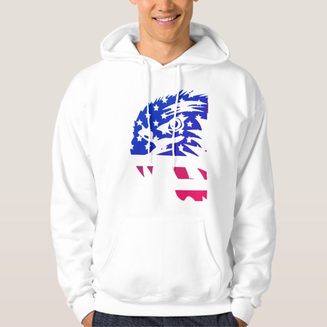 Eagle Blue Red Hoodie (Framsida)