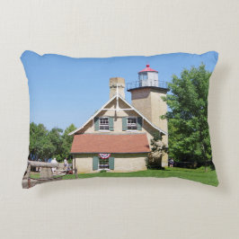 Eagle Bluff Lighthouse-accentkudde Prydnadskudde