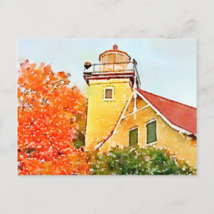 Eagle Bluff Lighthouse, Door County, Wisconsin Vykort