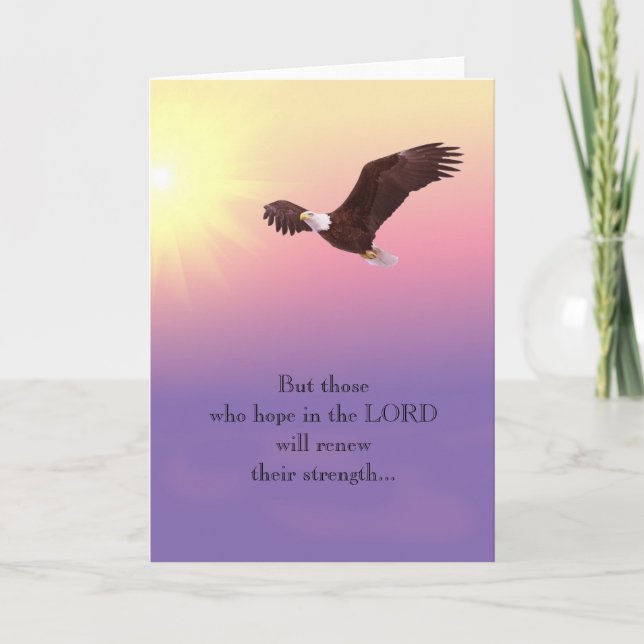 Eagle Christian Encouragement Strength Hope Kort (Framsida)