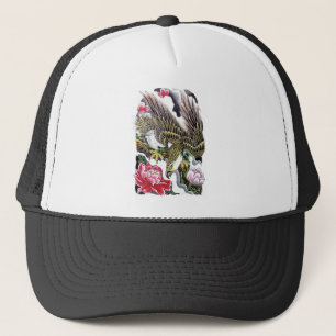 Eagle & Chrysanthemum Tattodesign Truckerkeps