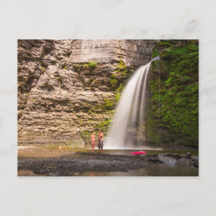 Eagle Cliff Falls, Havana Glen, New York Vykort