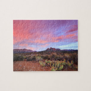 Eagle Crags Zion Cactus Sunset Pussel