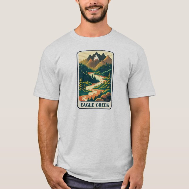 Eagle Creek Oregon Colors T Shirt (Framsida)