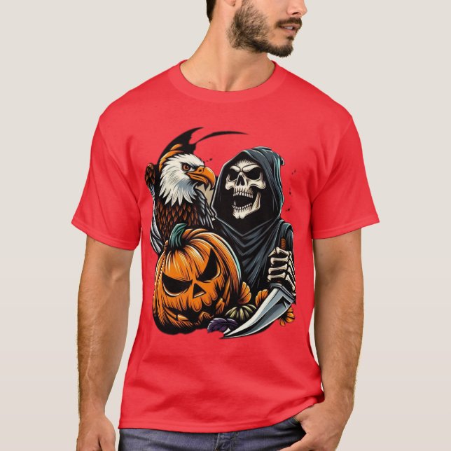 "Eagle Crypt Keeper: Guardians of the Haunted Real T Shirt (Framsida)