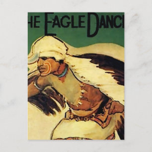 “Eagle Dancer” västerländsk konst av Gerald Cassid Vykort