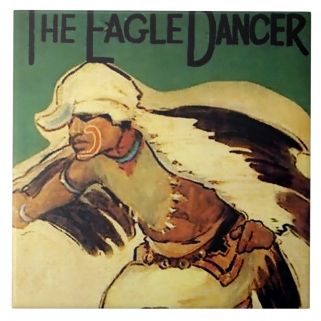“Eagle Dancer” Western Art by Gerald Cassidy Kakelplatta (Framsidan)