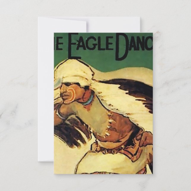 “Eagle Dancer” Western Art by Gerald Cassidy Tack Kort (Framsida)
