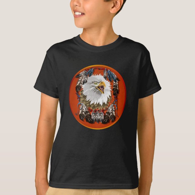 Eagle_Dreamcatcher inramade skjortan Tee (Framsida)