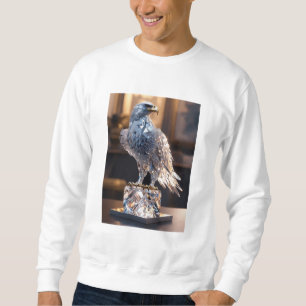 Eagle Emblem T-Shirt Design utan besvär Lång Ärmad Tröja