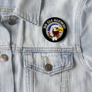 Eagle Emblem USA flagga DD 214 Alumni Brooch Bla Knapp