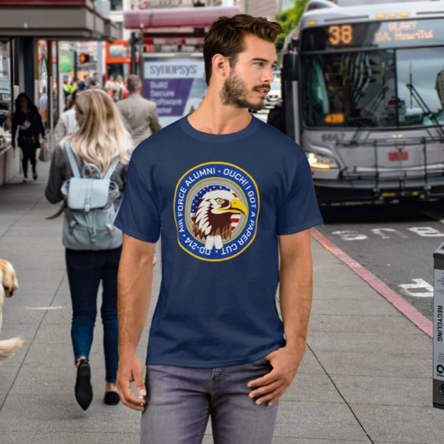 Eagle Emblem USA flagga | DD 214 Luft Force Alumni T Shirt (Skapare uppladdad)