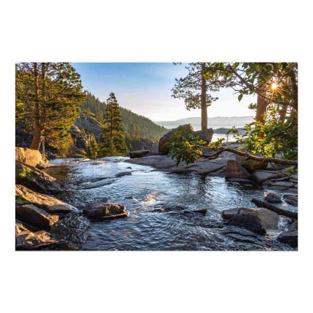 Eagle Falls Sjö Tahoe Sunrise Photo Print Fototryck (Framsidan)