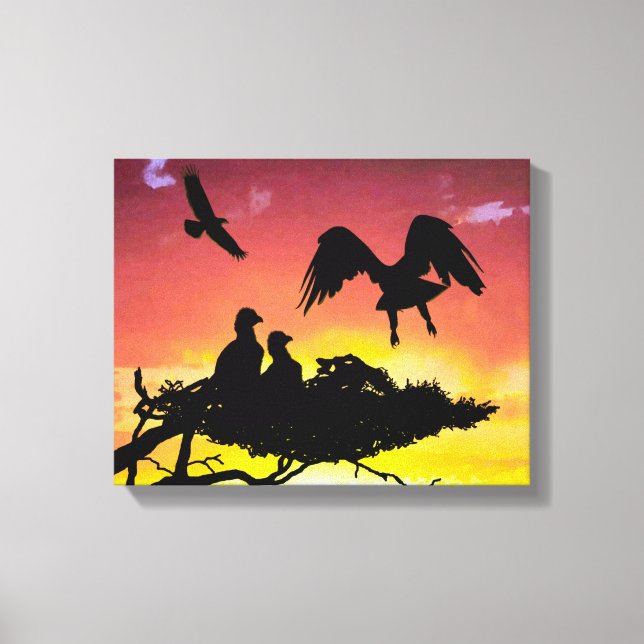 Eagle-familjen Canvastryck (Framsida)