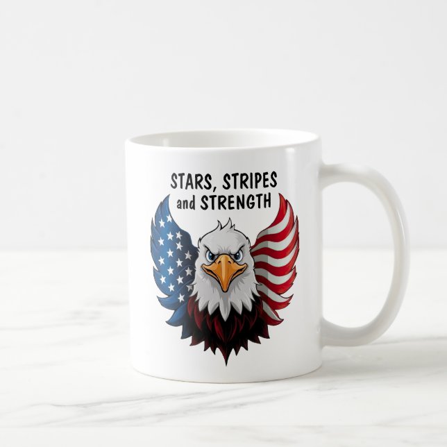 Eagle Flagga American USA Kaffemugg (Höger)
