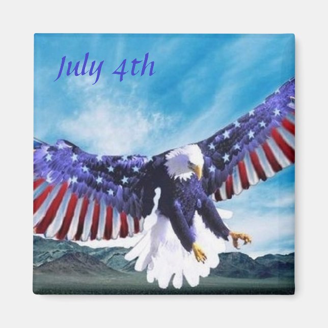 Eagle Flagga Magnet (Framsidan)
