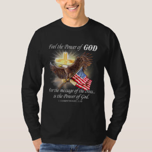 Eagle Flagga Usa Christian Patriot One Nation unde T Shirt
