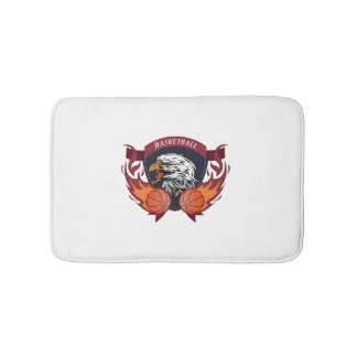 Eagle Flame Basketball Vapensköld Badrumsmatta