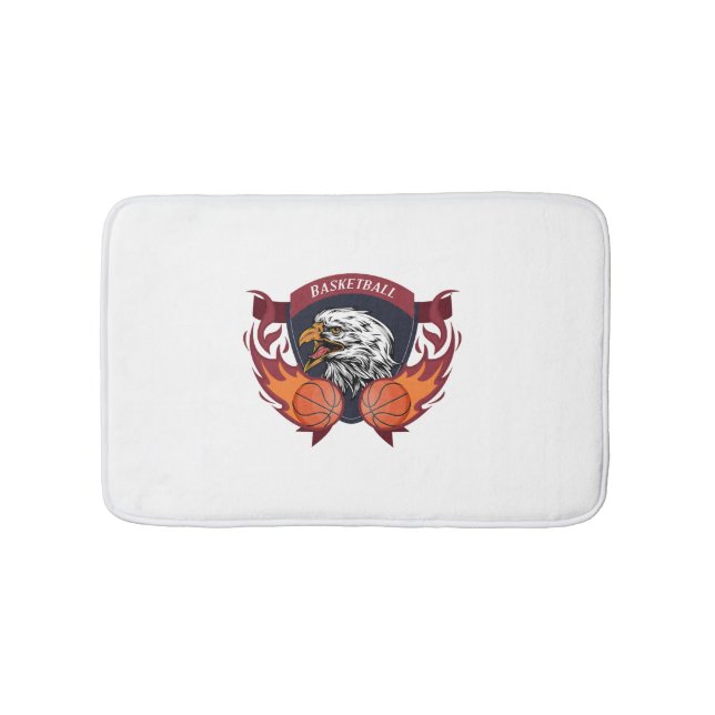 Eagle Flame Basketball Vapensköld Badrumsmatta (Framsidan)