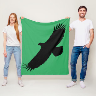 Eagle Flies Grönt Fleece Blanket - Ditt Färg