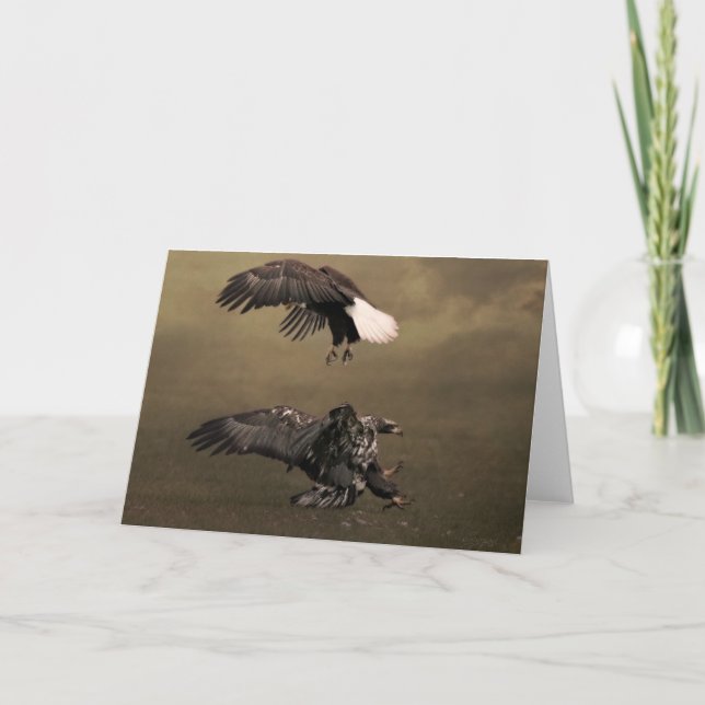 Eagle Fly by Greeting Card Kort (Framsida)