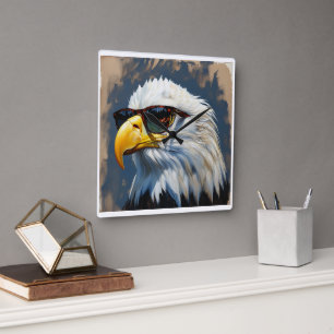 Eagle Fyrkantig Klocka